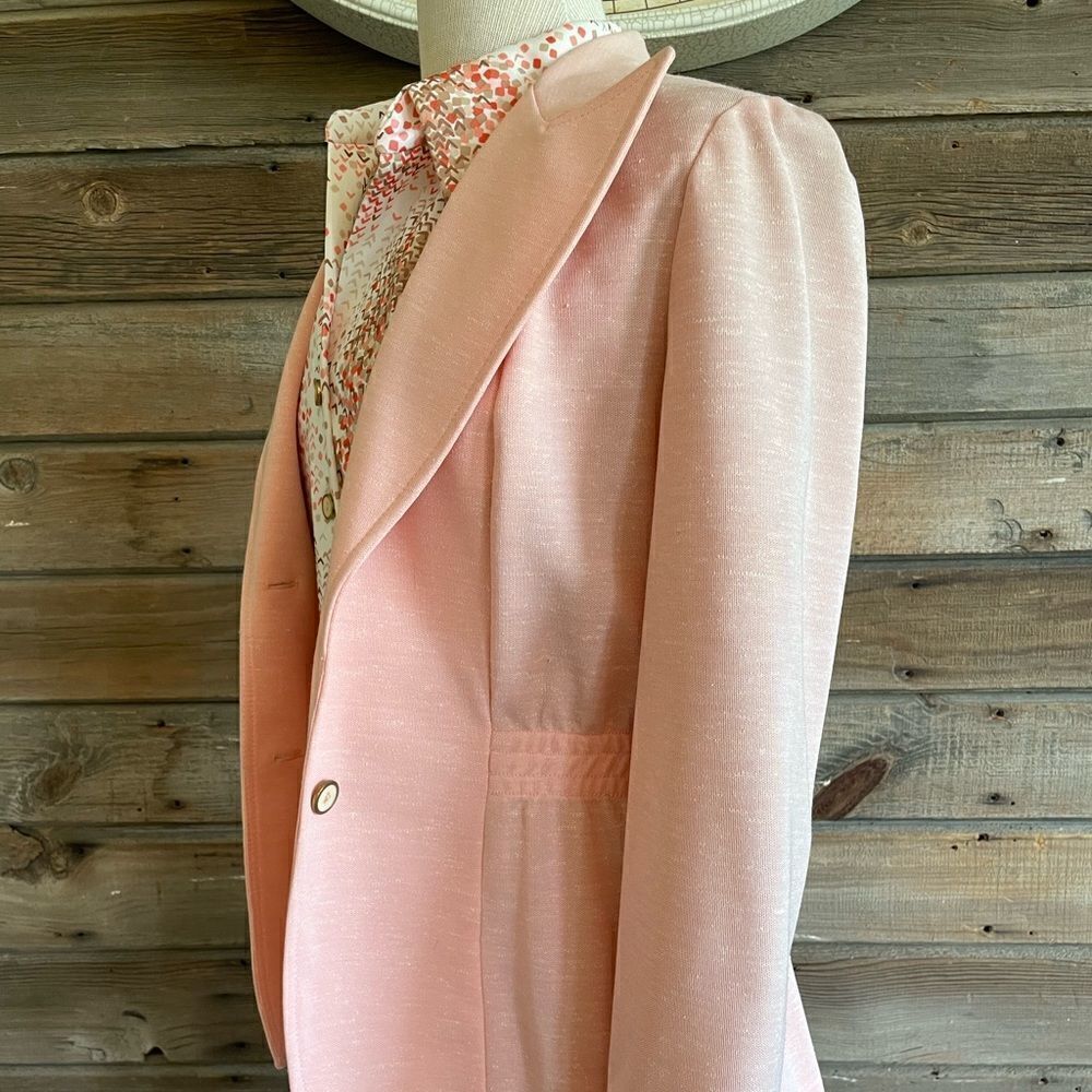 Vintage 60s/70s Julie Miller Dress Jacket and Sleeveless Dress Size 12/13 - Picture 5 of 16